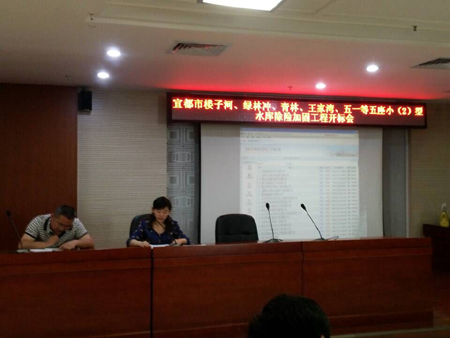 宜都市樓子河、綠林沖、青林、王家灣、五一等五座小（2）型水庫除險加固工程開標會