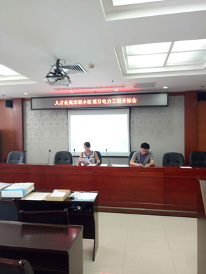 人才公寓示范小區項目電力工程開標會